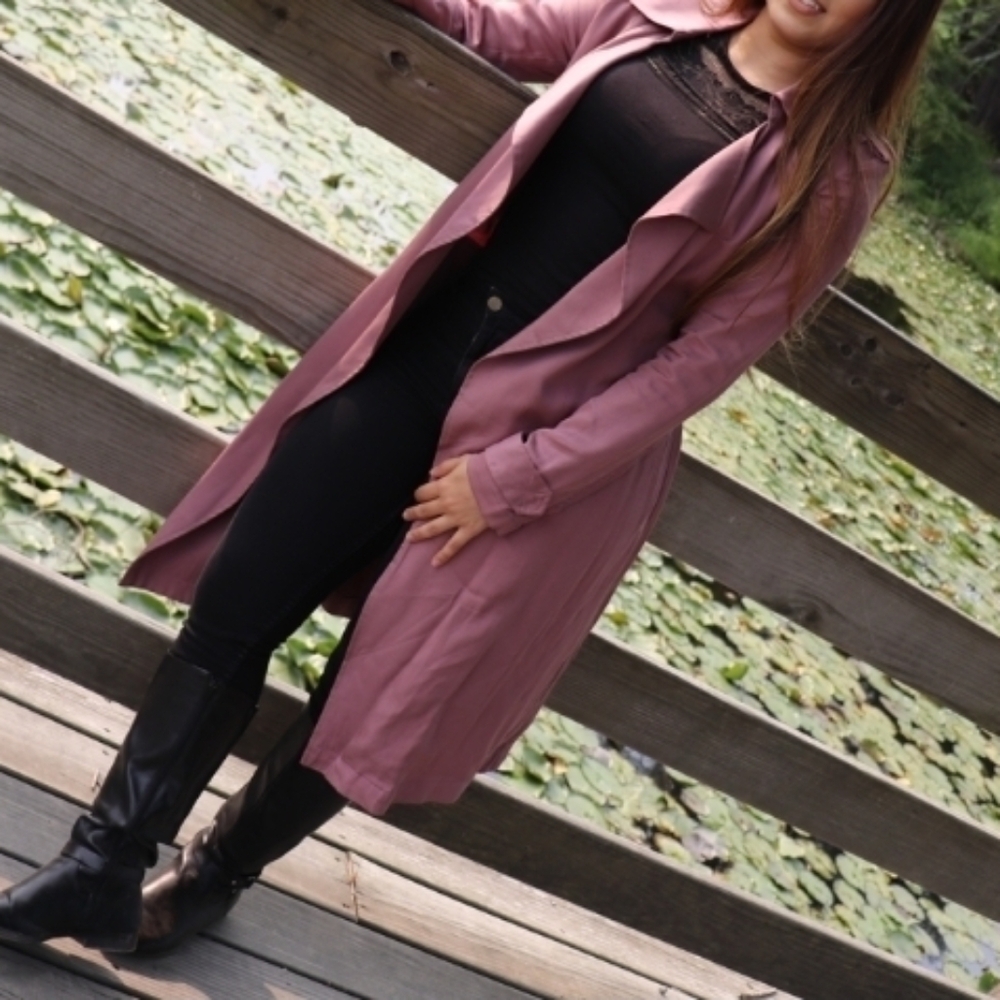 BAGATELLE HERITAGE TRENCH COAT NORDSTROM MUAVE